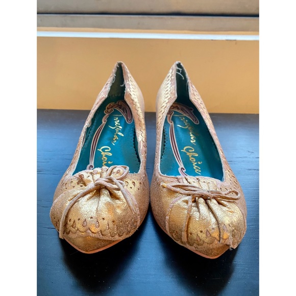 Irregular Choice Shoes - Irregular Choice Pink Gold Kitten Heel Size 38